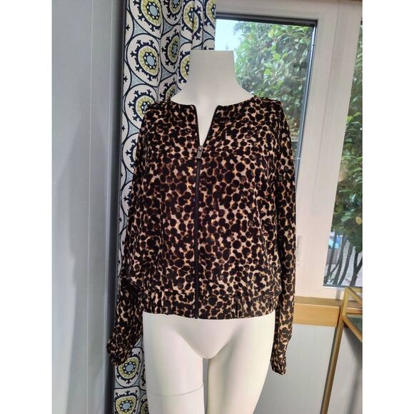 Sanctuary Leopard Print Zip Up Jacket - Picture 1 of 4